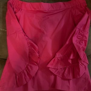 Size XS hot pink off shoulder top